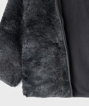 Blouson à capuche en sherpa doublé polaire garçon vue4 - GEMO (ENFANT) - GEMO