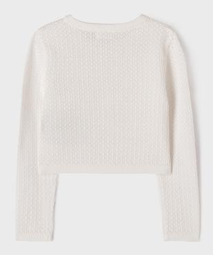 Gilet en maille ajourée fantaisie fille vue3 - GEMO (ENFANT) - GEMO