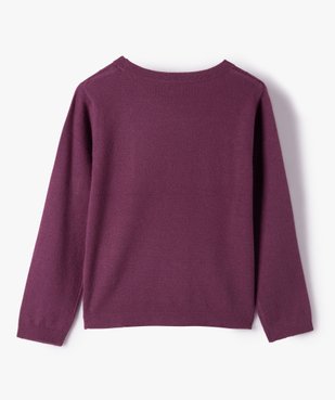 Pull fille à nopes uni vue3 - GEMO (ENFANT) - GEMO