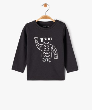 Tee-shirt à manches longues et message humoristique bébé garçon vue1 - GEMO(BEBE DEBT) - GEMO