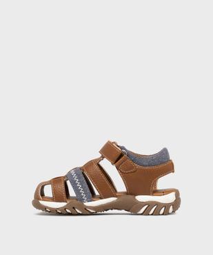 Sandales à brides bi-matières garçon - Buggy vue3 - BUGGY - GEMO