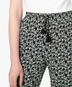 Pantalon femme en matière fluide imprimée vue2 - GEMO(FEMME PAP) - GEMO