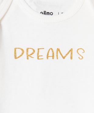 Bodies à manches longues à motifs fleuris bébé (lot de 3) vue2 - GEMO 4G BEBE - GEMO