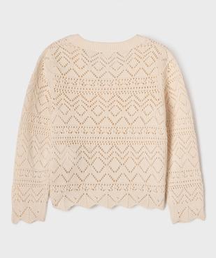 Gilet en maille ajourée fille - LuluCastagnette vue4 - LULUCASTAGNETTE - GEMO