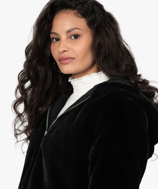 Blouson femme court à capuche réversible vue6 - GEMO(FEMME PAP) - GEMO