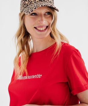 Tee-shirt de grossesse compatible allaitement avec motif  vue7 - GEMO 4G MATERN - GEMO
