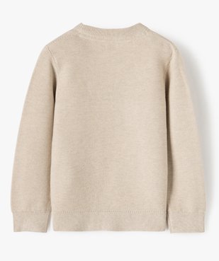 Pull garçon en maille fine 100% coton vue3 - GEMO (ENFANT) - GEMO