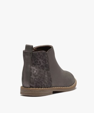 Boots fille à talon plat et reflets métallisés vue4 - GEMO (ENFANT) - GEMO
