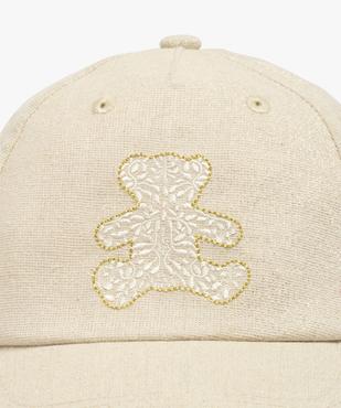 Casquette pailletée avec ourson brodé fille - LuluCastagnette vue2 - LULUCASTAGNETTE - GEMO