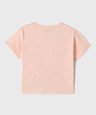 Tee-shirt manches courtes en jersey de coton imprimé fille -  Smiley World vue4 - SMILEY WORLD - GEMO