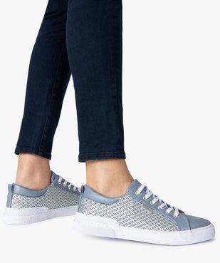 Tennis femme métallisés et fermeture lacets vue1 - GEMO (SPORTSWR) - GEMO