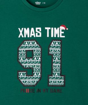 Tee-shirt de Noël à manches courtes et imprimé dos garçon vue2 - GEMO (JUNIOR) - GEMO