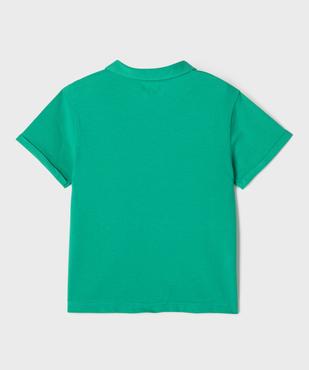 Polo manches courtes avec col fantaisie garçon vue4 - GEMO 4G GARCON - GEMO