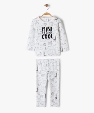 Pyjama bébé 2 pièces en velours à motifs animaux vue1 - GEMO(BB COUCHE) - GEMO