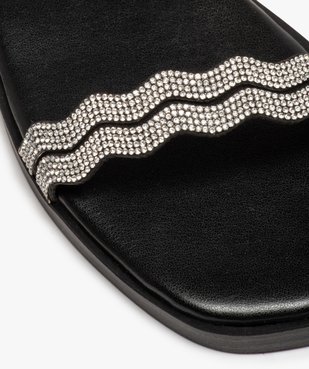 Sandales femme à talon plat et brides strass vue6 - GEMO (CASUAL) - GEMO