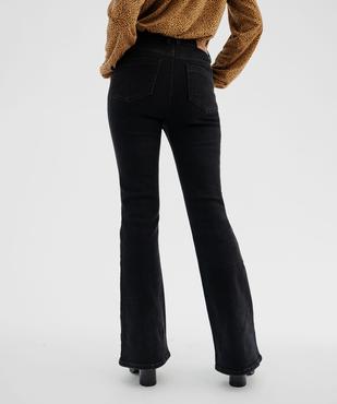 Jean flare taille haute avec boutons apparents femme vue8 - GEMO 4G FEMME - GEMO