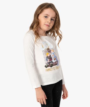 Tee-shirt fille avec motif La Reine des Neiges- Disney vue1 - DISNEY DTR - GEMO