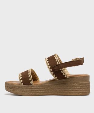 Sandales à semelle plateforme et talon compensé femme  - Valentina Baldano vue3 - VALENTINA BALDA - GEMO