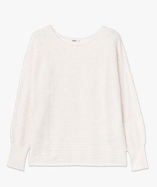 Pull femme en maille côtelée avec manches chauve-souris vue4 - GEMO(FEMME PAP) - GEMO