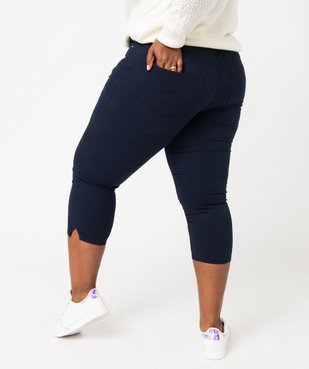 Pantacourt en toile extensible coupe ajustée femme grande taille vue3 - GEMO 4G GT - GEMO