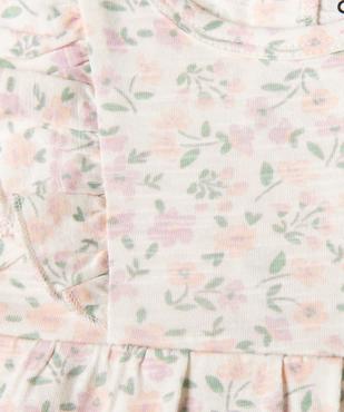 Combinaisons courtes en coton à motifs fleuris bébé fille (lot de 2) vue4 - GEMO 4G BEBE - GEMO