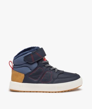 Boots fourrées garçon bicolores style baskets mid-cut vue1 - GEMO 4G GARCON - GEMO