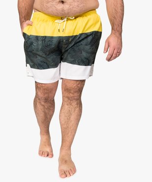 Short de bain homme grande taille tricolore vue1 - GEMO (PLAGE) - GEMO