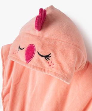 Cape de bain en éponge bébé fille avec capuche poule vue3 - GEMO 4G BEBE - GEMO
