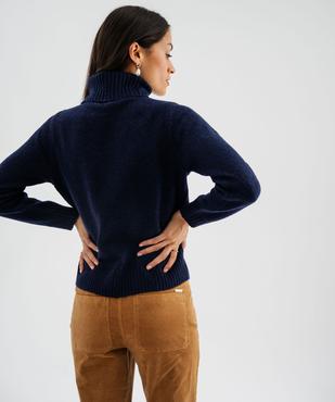 Pull à col roulé et motif drapeau US avec de la laine femme - LuluCastagnette vue3 - LULUCASTAGNETTE - GEMO