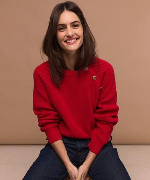 Pull en côtes perlées esprit marinière femme - LuluCastagnette vue5 - LULU CASTAGNETTE GEMO FOR GOOD - GEMO