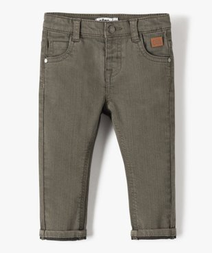 Pantalon bébé garçon coupe slim en toile extensible vue1 - GEMO(BEBE DEBT) - GEMO