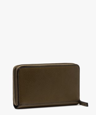 Portefeuille femme bi-matières avec clous métalliques vue2 - GEMO (ACCESS) - GEMO
