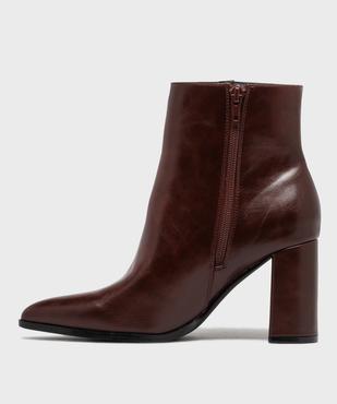 Boots à talon haut et bout pointu unies femme vue4 - FOLLOW ME - GEMO