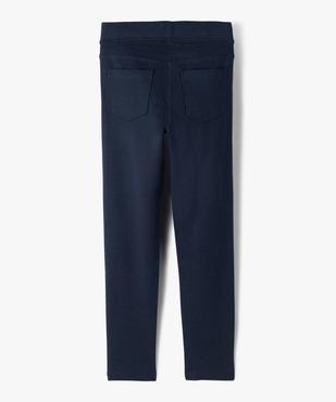 Leggings uni en coton extensible fille vue3 - GEMO (ENFANT) - GEMO