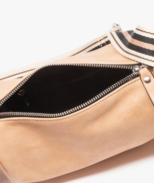 Sac besace forme bowling à bandoulière rayée - LuluCastagnette vue3 - LULU CASTAGNETT - GEMO