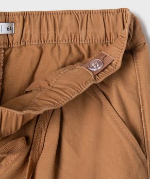 Pantalon chino coupe large avec taille ajustable garçon vue3 - GEMO (ENFANT) - GEMO