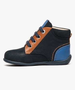 Chaussures bébé garçon semi-montantes dessus cuir - Absorba vue3 - ABSORBA - GEMO