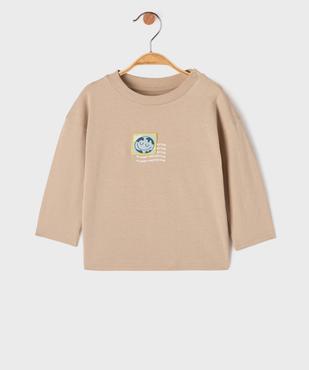 Tee-shirt manches longues imprimé devant et dos bébé garçon vue1 - GEMO 4G BEBE - GEMO