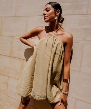 Robe court dos-nu coupe boule femme vue1 - GEMO(FEMME PAP) - GEMO