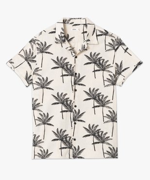 Chemise à manches courtes en coton léger et col cubain homme vue8 - GEMO (HOMME) - GEMO