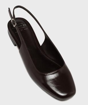 Escarpins slingback à bout carré et talon plat femme - Follow Me vue5 - FOLLOW ME - GEMO