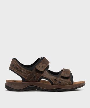 Sandales homme sport unies à scratch vue7 - G'FLEX - GEMO