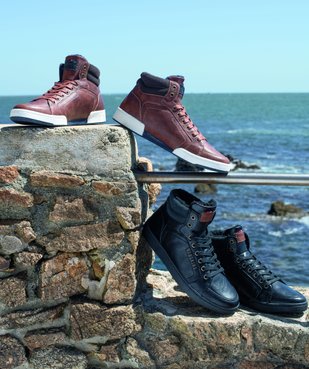 Baskets homme semi-montantes avec col rembourré - Redskins vue6 - REDSKINS - GEMO