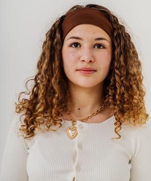 Gilet col rond en maille côtelée fille vue6 - GEMO (JUNIOR) - GEMO