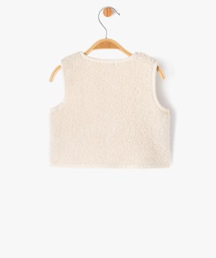 Gilet sans manches en sherpa bébé fille vue4 - GEMO(BEBE DEBT) - GEMO