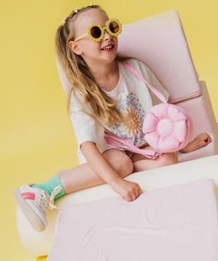 Tee-shirt manches courtes en jersey de coton à motif fille vue6 - GEMO 4G FILLE - GEMO