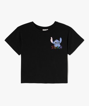 Tee-shirt manches courtes motif Stitch fille - Disney vue1 - LILO & STITCH - GEMO