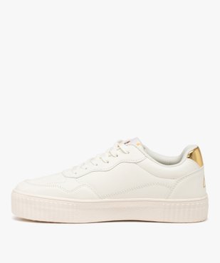 Baskets femme unies style rétro détail doré - Ellesse vue3 - ELLESSE - GEMO