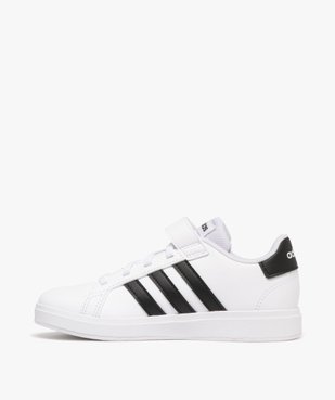 Baskets garçon à scratch et lacets élastiques avec bandes latérales contrastantes - Adidas vue3 - ADIDAS - GEMO