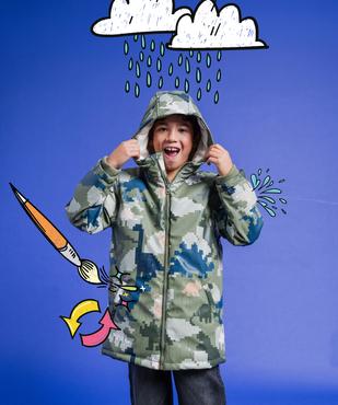 Manteau imperméable à capuche et doublure chaude avec imprimé animé garçon vue5 - GEMO (ENFANT) - GEMO